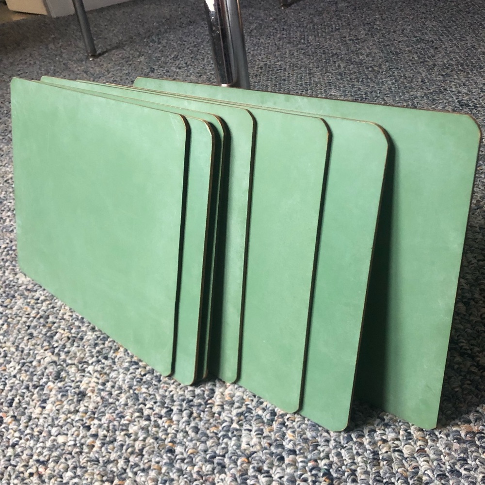 7 Vintage Green Elementary Chalkboard Schoolroom Panels Old Chalkboards 6” X 9”.